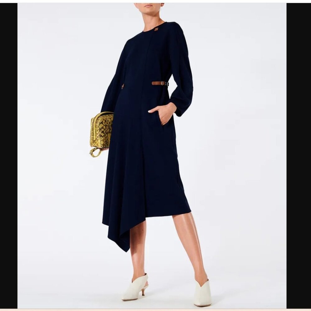 NWT - Tibi Dress Sculptured Sleeves Ponte Midi Dress (fits 6-8)